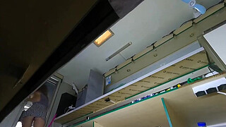 I told my sexy hostess to make a deep cleaning but this dumb bitch has no idea about the hidden camera - upskirt pov