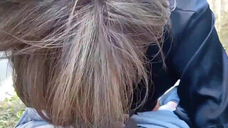 Big-assed granny fucked outdoors