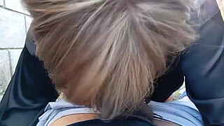 Big-assed granny fucked outdoors