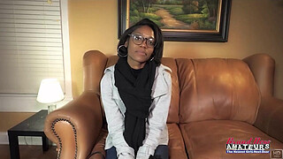 Nerdy Brunette Sylvia Glasses Sloppy Deepthroat Passionate BJ Heat