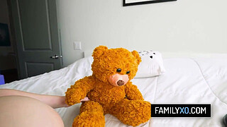 Blonde babe enjoys playing with stepdad's cock - Haley Spades