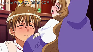 Hentai teen fucks big breasted nun