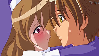 Hentai teen fucks big breasted nun