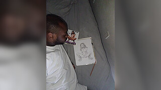 Myself as an African American returning to see who remembers me as an amateur fine artist and sketching things that remind a person of big black dicks while celebrating Black History Month 3