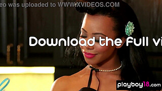 Big tits all natural naked ebony teen Hope Aline creaming her hard nipples