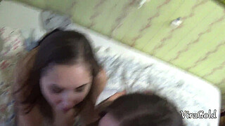 Sex Orgy with Two Very Beautiful Girls and Creampie in pussy