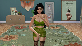 Horny stepdaughter teen has sex with her stepmother nearby to her husband