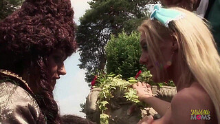 She loves sperm so much that she fucks two guys and then takes a huge load of cum