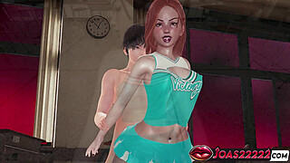 Sexy Cheerleader Leila in Hentai - Tight Pussy Doggystyle Sex Close Up, POV Missionary on Desk Until Wet, Intense Anal in Pilderiver Pose Ending with a Creampie