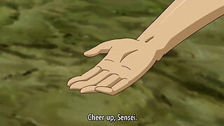 Hentai teen turns sex lesson into a threesome