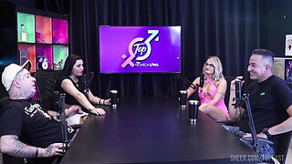 Married woman Monica Lima was having sex live on the web while her husband just watched. Bruna Carlos, a very hot blonde, had sex with Monica Lima in front of her cuckolded husband.