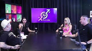 Married woman Monica Lima was having sex live on the web while her husband just watched. Bruna Carlos, a very hot blonde, had sex with Monica Lima in front of her cuckolded husband.