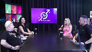 Married woman Monica Lima was having sex live on the web while her husband just watched. Bruna Carlos, a very hot blonde, had sex with Monica Lima in front of her cuckolded husband.