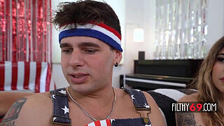 Stepmom kinky tradition for 4th of July - Rachel Steele, Raeley Love