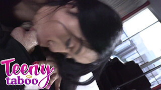 Student Luna Mills Gets Creampie From Teacher For Blowjob