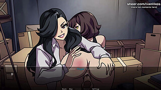 Two Big Ass Step Sisters Enjoy Step Brother's Big Cock Doggystyle. Hot Anal And Pussy Fucking Threesome With Creampies | Naruto: Kunoichi Trainer | Taboo Hentai Porn Game