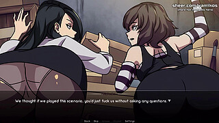 Two Big Ass Step Sisters Enjoy Step Brother's Big Cock Doggystyle. Hot Anal And Pussy Fucking Threesome With Creampies | Naruto: Kunoichi Trainer | Taboo Hentai Porn Game