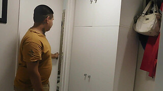 I went to say hello, but she provoked me and I couldn't stop grabbing her ass.