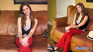 Green-Eyed Brunette Livia Sloppy Deepthroat Blowjob Greedy Swallow!