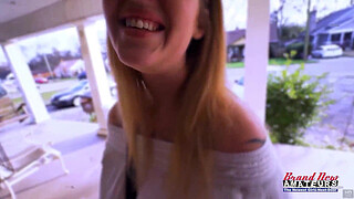 Voluptuous Blonde Stacie Deep BJ Eye Contact For Finish Tease!