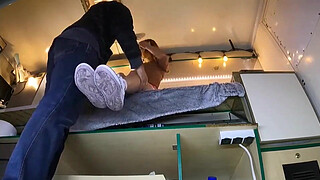 My sexy hostess did a very good job by cleaning my food truck so as a reward I licked, fingered and fucked her juicy pussy