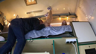 My sexy hostess did a very good job by cleaning my food truck so as a reward I licked, fingered and fucked her juicy pussy