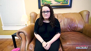 Brunette Harper B's Audition Throat Wet Rim Swallow!