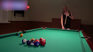 Rough Sex Pool Table Fun: Wild Night with a Busty Blonde - 1