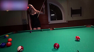 Rough Sex Pool Table Fun: Wild Night with a Busty Blonde - 1