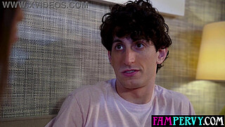 Big tits sneaky Latina stepsister shuts stepbro up with rough sex