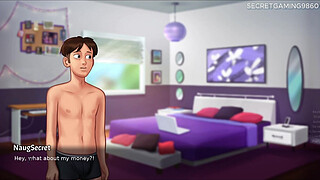 Stepsister showed Blowjob Skills Sloppy Blowjob and Cum in Mouth - Summertime Saga By DarkCookie - 3D Porn Game