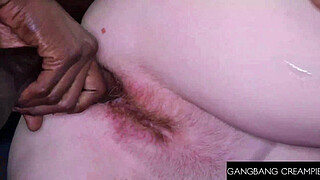 GANGBANG CREAMPIE - Eve Bardot's First Dripping Creampies