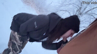 Almost Caught Fucking Outside Then Warming Him Up with My Dripping Pussy