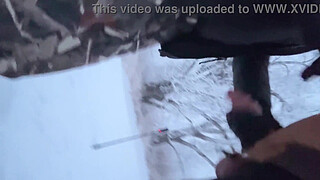 Almost Caught Fucking Outside Then Warming Him Up with My Dripping Pussy