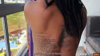 My girlfriend's roommate is a Colombian MILF who fucks me with anal sex - POVLatinGirl