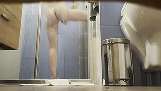 I have secretly filmed my hot step-sister under the shower - voyeur pov