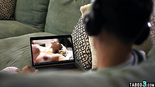 Blonde MILF stepmother Rachael Cavalli cant resist her stepsons huge dick