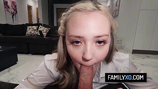 Blonde stepdaughter will do anything naughty to her stepdad - Eva Nyx