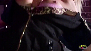 Suspect gets caught by the blonde milf policewoman who is aching for his big cock to thrust her