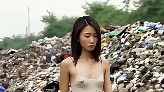 Chapter 1. The skinny young Asian girl from the rubbish dump, fucks for a bit of rice. AI-generated