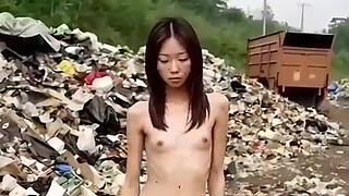 Chapter 1. The skinny young Asian girl from the rubbish dump, fucks for a bit of rice. AI-generated