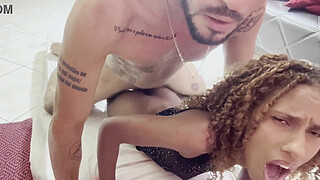 Taking the virginity of my girlfriend's 18-year-old sister's ass in my mother-in-law's living room.