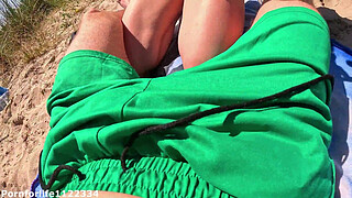 POV Holiday Blowjob on the Beach and Cum eating