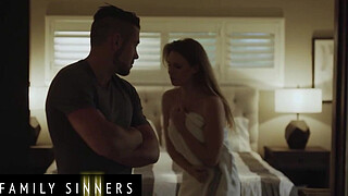 FAMILY SINNERS - Blonde Bombshell Teases Her Boyfriend’s Brother With Her Ass And Gets Him Hard