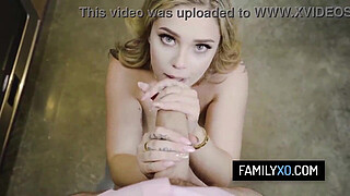 Sexy stepdaughter knows how to suck stepdaddy's cock - Kali Roses