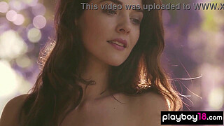 Lovely brunette German newcomer teen Bianka Helen reveals her sweet pussy