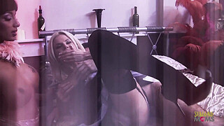 These horny milfs are really into anal sex and they do it with a guy in a threesome