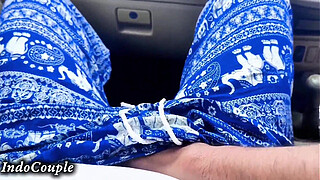 Hijab Student wife was very hot and sexy I picked her her from university Jakarta. She played on my dick in side the car