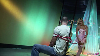 Blonde Rollergirl Melissa Black seduce long cock Guy to Fuck her Asshole wide Open at Femdom Roleplay Sex