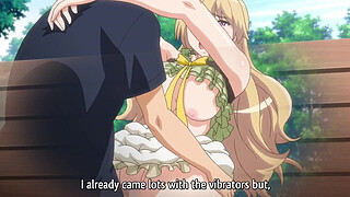 Hentai teens fucking in public park